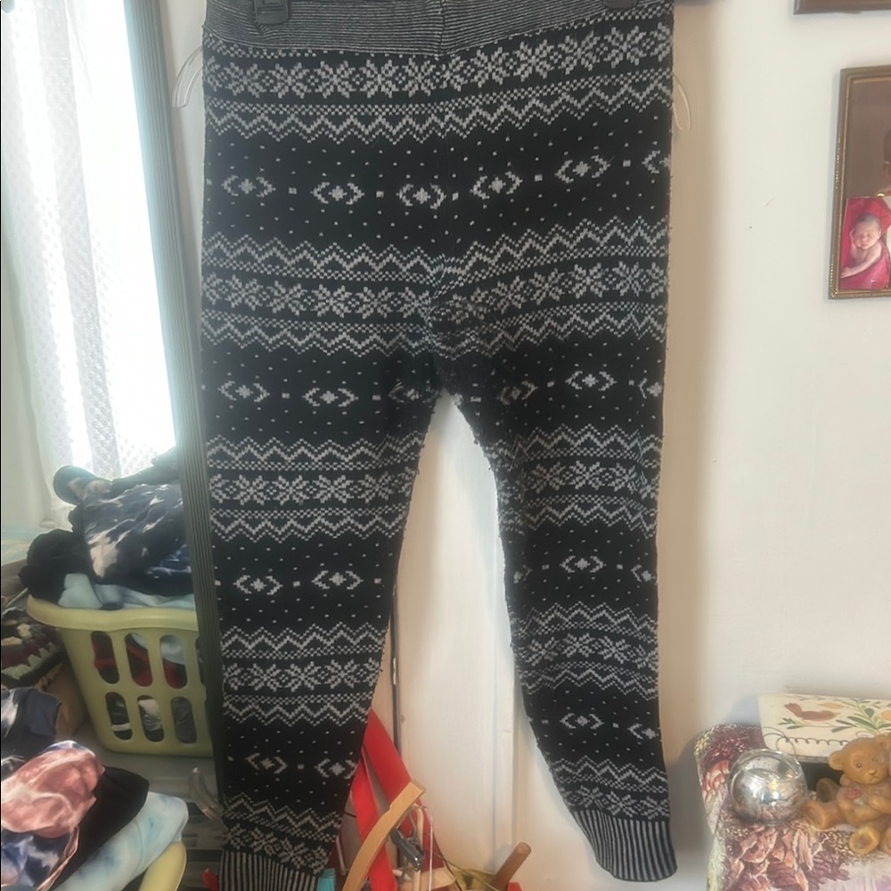Connection 18 Black and Gray Knit Trousers